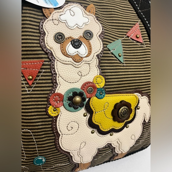 CHALA LLAMA CARRYALL DIAPER TRAVEL TOTE SHOULDER HOBO CANVAS BAG - Picture 3 of 12